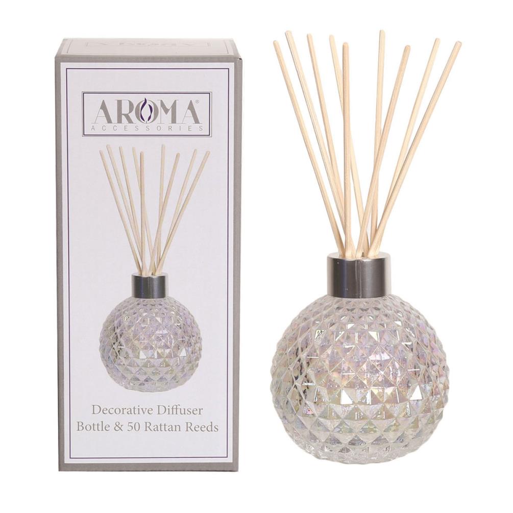 Aroma Clear Lustre Glass Reed Diffuser & 50 Rattan Reeds £7.01